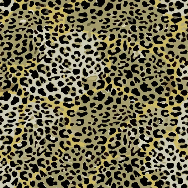 Full Sem Costura Leopardo Chita Textura Animal Padrão Pele Vetor — Vetor de Stock