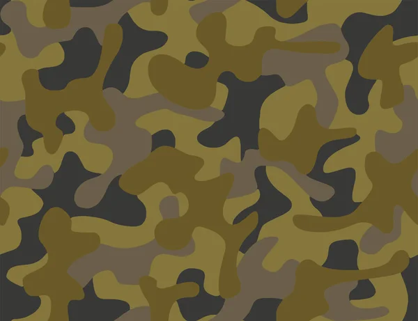 Vetor Padrão Pele Camuflagem Militar Abstrato Sem Costura Completo Para — Vetor de Stock