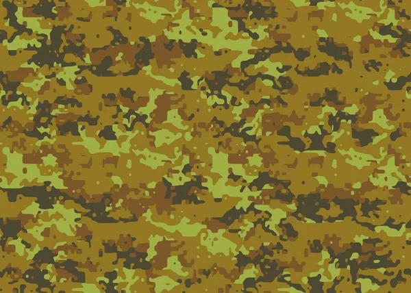 Full Seamless Khaki Camouflage Texture Vector Desain Kulit Tentara Untuk - Stok Vektor