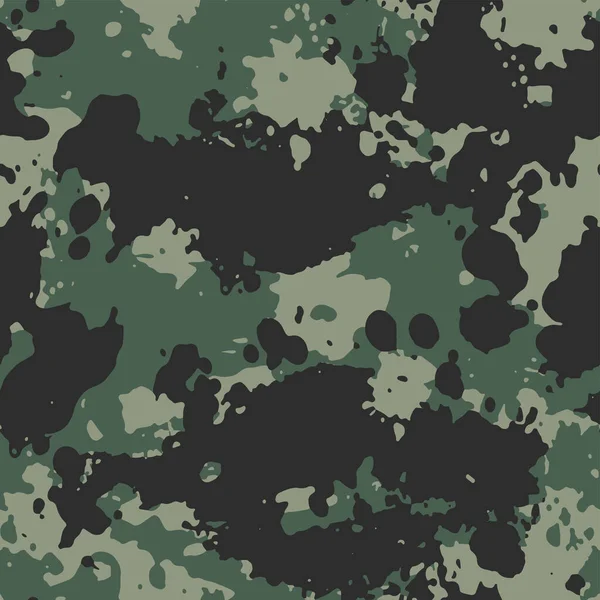 Vetor Padrão Pele Camuflagem Militar Abstrato Sem Costura Completo Para —  Vetores de Stock