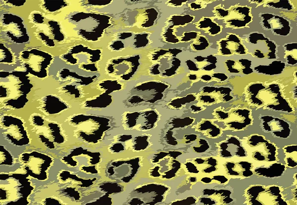Volledige Naadloze Luipaard Cheeta Dierlijke Huid Patroon Ornamental Green Design — Stockvector