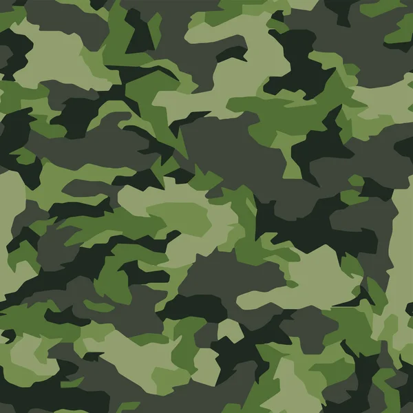 Full Seamless Military Camouflage Dark Texture Skin Pattern Vector Textile — Stock Vector