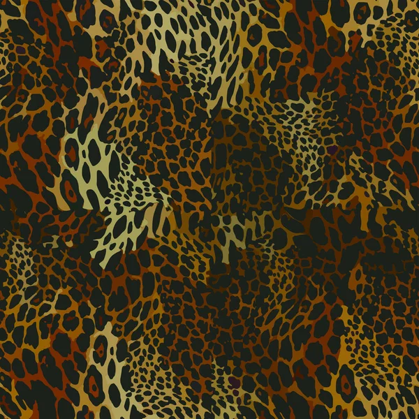 Modello Pelle Animale Leopardo Ghepardo Senza Cuciture Design Ornamentale Stampa — Vettoriale Stock