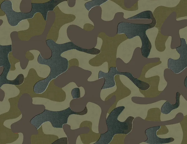 Completo Camuflaje Militar Sin Costuras Piel Medio Tono Patrón Punteado — Vector de stock