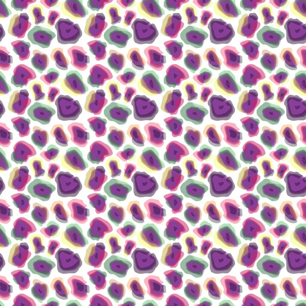 Vollständige Nahtlose Leopardengeparden Textur Tierhaut Muster Vektor Buntes Niedliches Kinderdesign — Stockvektor