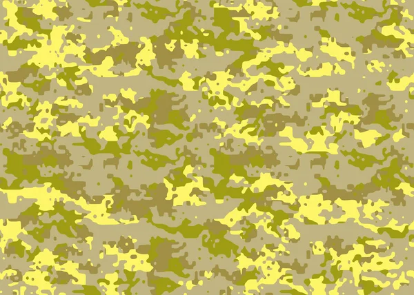 Полный Вектор Камуфляжной Текстуры Цвета Хаки Желтый Армейский Дизайн Кожи — стоковый вектор