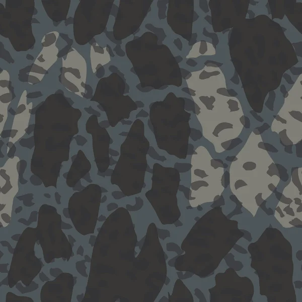 Полный Бесшовный Леопард Гепард Текстуры Кожи Животных Рисунок Антрацитовый Дизайн — стоковый вектор