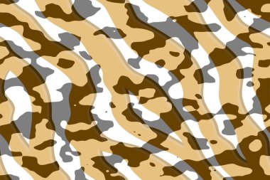 Tam dikişsiz kaplan ve zebra şeritli hayvan derisi deseni. Kaplan renkli tekstil kumaş baskı için tasarlanmış. Moda kullanımı için uygun.