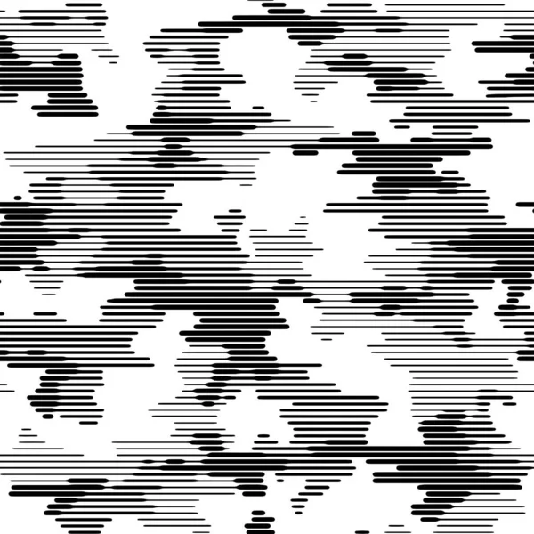 Helsömlös Modern Halvton Linjer Kamouflage Mönster För Inredning Och Textil — Stock vektor