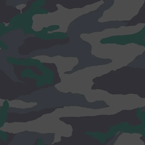 Volledige Naadloze Grijze Camouflage Huid Patroon Vector Winter Camouflage Textuur — Stockvector