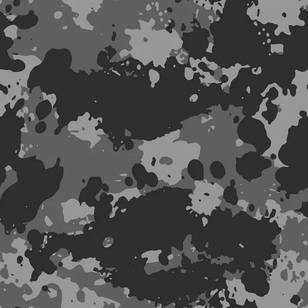 Full Sömlös Mörk Militär Kamouflage Textur Mönster Vektor Mörka Färger — Stock vektor