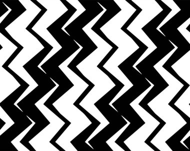 Dekor ve tekstil kumaş baskısı için kusursuz siyah beyaz doku deseni. Moda ve ev tasarımı için soyut zigzag model tasarımı.