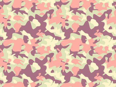 Dekor ve tekstil için tam kusursuz kamuflaj dokusu deri modeli vektörü. Moda kumaşı ve duvar kağıdı avlamak için ordu maskeleme tasarımı. 