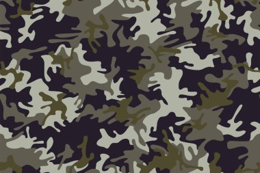 Dekor ve tekstil için kusursuz, soyut askeri kamuflaj deri modeli vektörü. Tekstil kumaş baskı ve duvar kağıdı avlamak için ordu maskeleme tasarımı. Moda ve ev tasarımı için tasarım.