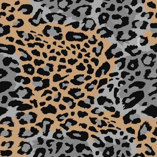 Patrón Piel Animal Textura Guepardo Leopardo Sin Costura Completa Diseño — Vector de stock