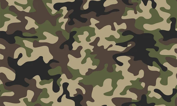 Full Seamless Camouflage Texture Skin Pattern Vector Military Textile Usable — Stock Vector