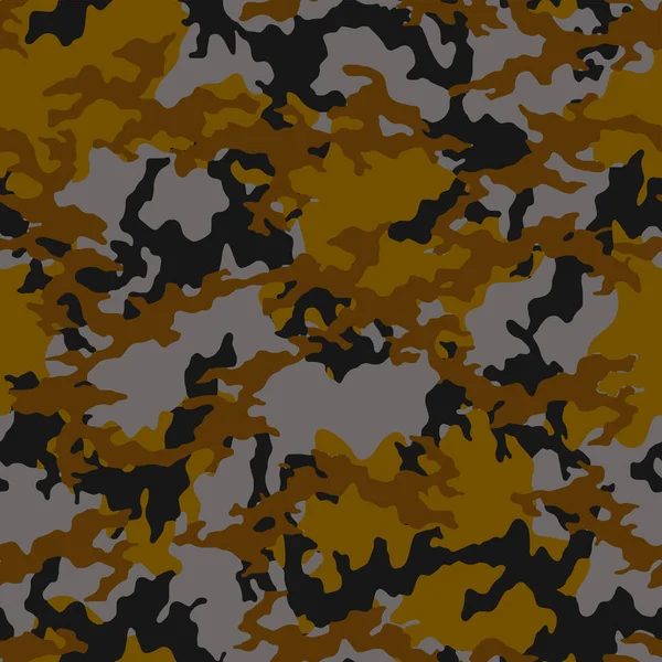 Full Seamless Khaki Camouflage Texture Pattern Vector Army Skin Design — Stock Vector