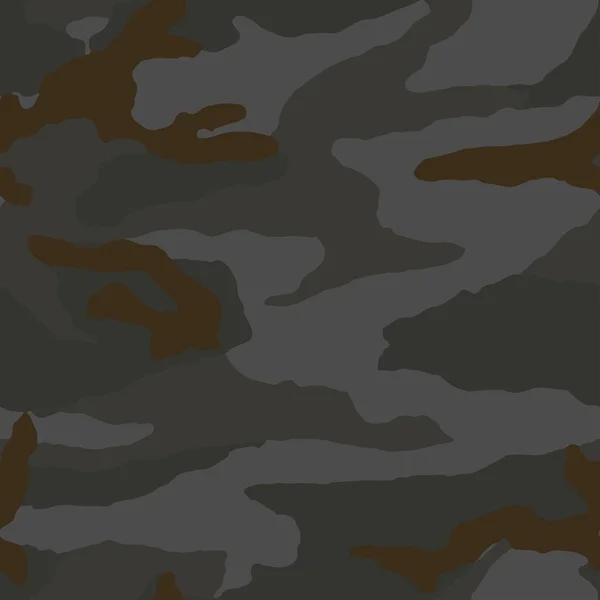 Full Seamless Dark Military Camouflage Texture Pattern Vector Dark Colors — Stock Vector
