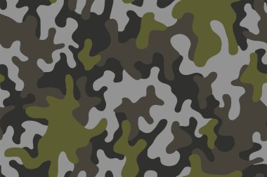 Askeri tekstil için tam kusursuz kamuflaj dokusu deri modeli vektörü. Ceket Pantolonu, Gömlek ve Şort için kullanılabilir. Kumaş baskısı ve duvar kağıdı avlamak için ordu kamuflaj tasarımı. 