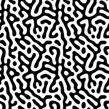 Dekor ve tekstil kumaş baskısı için kusursuz siyah ve beyaz geometrik desen. Moda ve ev tasarımı için soyut çok amaçlı model tasarımı.