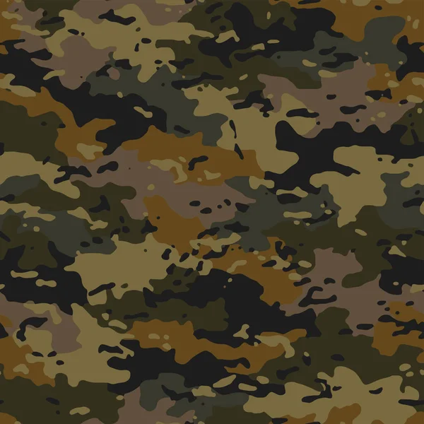 Askeri Tekstil Için Tam Kusursuz Kamuflaj Dokusu Deri Modeli Vektörü — Stok Vektör