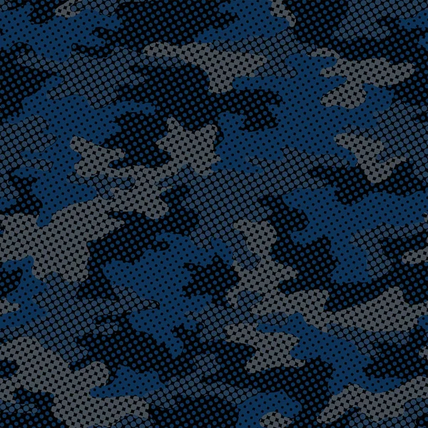 Completo Camuflaje Militar Sin Costuras Piel Medio Tono Patrón Punteado — Vector de stock