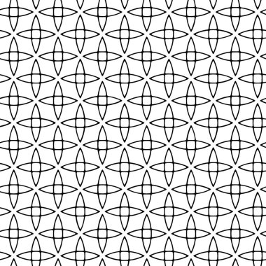 Dekor ve tekstil için kusursuz modern geometrik desen. Tekstil kumaş baskı ve duvar kâğıdı için siyah beyaz şekil. Moda ve ev tasarımı için soyut çok amaçlı model tasarımı