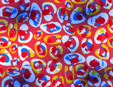 Kusursuz Kadın Elbise Örnekleri. Tekstil için Kırmızı ve Beyaz Soyut Dalgalı Suluboya Tasarımı Arkaplanı.