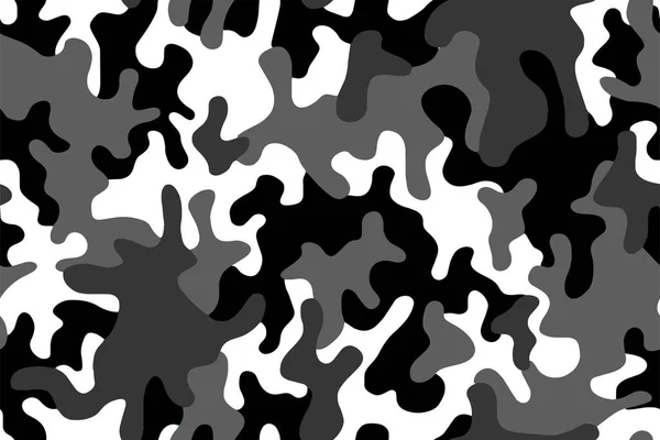 Full Seamless Gray Military Camouflage Texture Pattern Vector Dark Colors — Wektor stockowy
