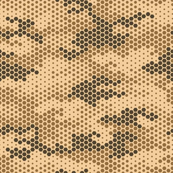 Full Seamless Militaire Camouflage Peau Demi Teinte Motif Pointillé Vecteur — Image vectorielle