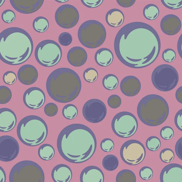 Full Seamless Circle Texture Print Pattern Dress Fabric Pink Green — Stockový vektor