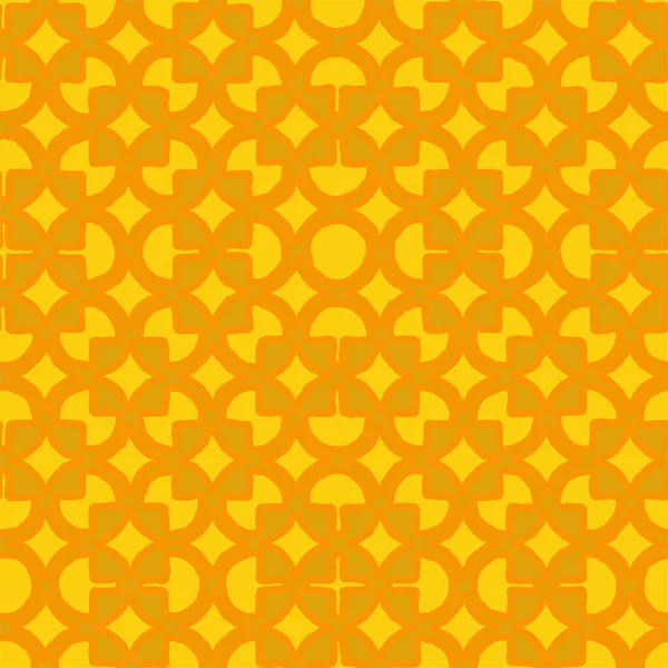 Full Seamless Ethnic Orange Geometric Texture Pattern Decor Textile Fabric — Stock vektor