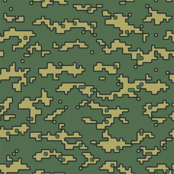 Full Seamless Military Camouflage Skin Dotted Pattern Vector Decor Textile — Stock Vector