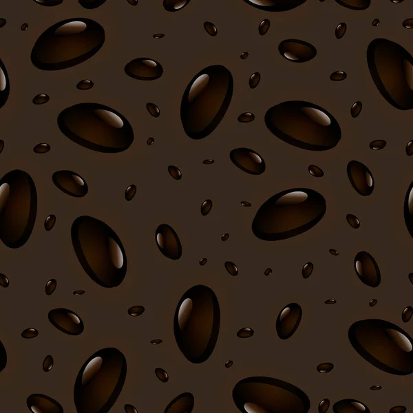 Full Seamless Abstract Coffee Bean Drop Pattern Διάνυσμα Απαλά Χρώματα — Διανυσματικό Αρχείο