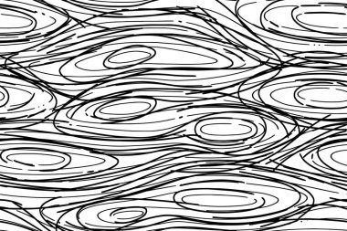 Full Seamless Abstract Pencil Lines Pattern. Monochrome Brush Strokes Vector. Black and White Dress Fabric Print. Design for Textile and Home Decoration. 