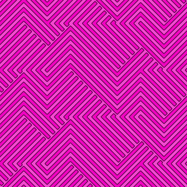 Full Seamless Zigzag Geometric Texture Pattern Vector Decoration Pink Monochrome — Stockvector