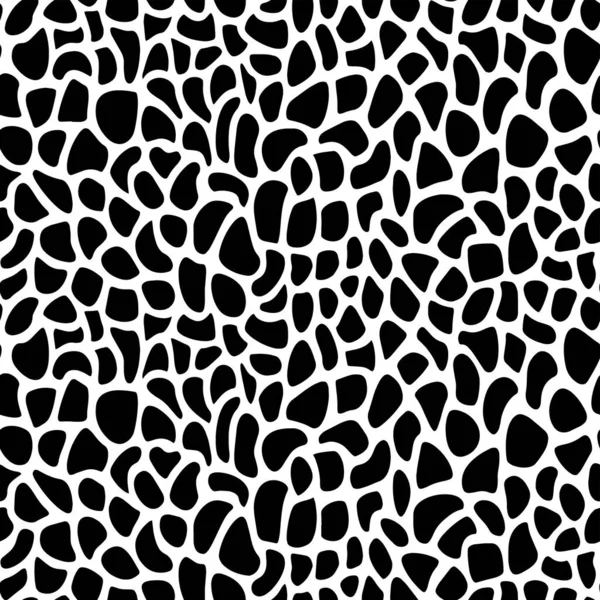 Full Seamless Leopard Cheetah Animal Skin Pattern Black White Design — Wektor stockowy