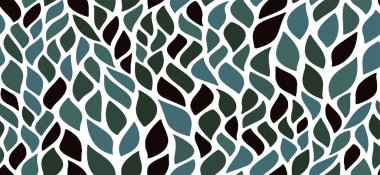 Kusursuz ambalajsız yaprak desen vektörü. Minimum bitki çalısı çiçek kumaşı izi bırakır. Bitkisel, pürüzsüz arka plan deseni ve doğa unsurları. Modern yaz yaprakları duvar kâğıdı.