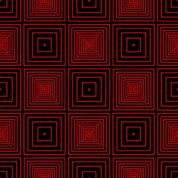 Full Seamless Red Geometric Square Texture Pattern Decor Textile Fabric — Wektor stockowy