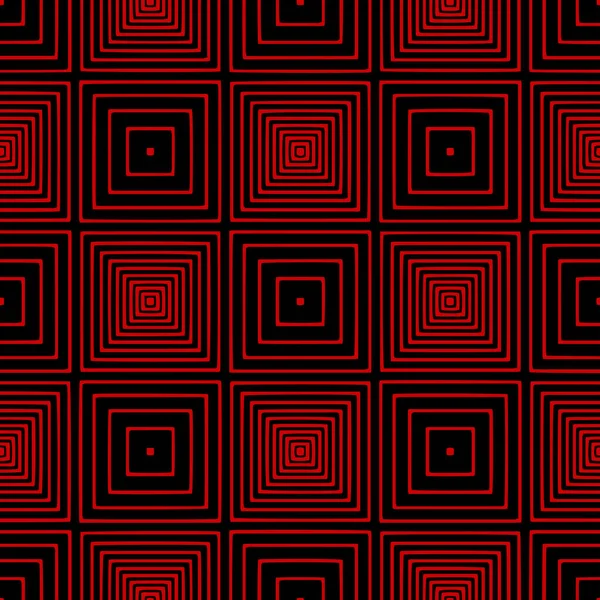 Full Seamless Red Geometric Square Texture Pattern Decor Textile Fabric — Vetor de Stock