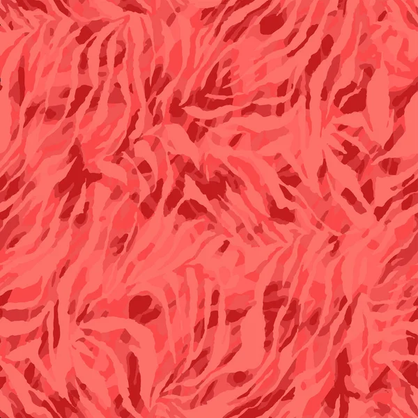 Full Seamless Zebra Tiger Stripes Animal Skin Pattern Red Design — стоковый вектор