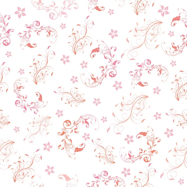 Full Seamless Floral Pattern Vector Illustration Fashion Textile Fabric Print — Stockvektor