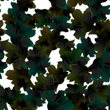 Kızlar ve Kadınlar için Kusursuz Çiçeksiz Dekor Vektörü elbise arka plan kumaşı baskısı. çok renkli yaprak resimleme tasarımı moda tekstili.