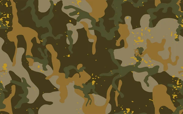 Vetor Padrão Pele Camuflagem Militar Abstrato Sem Costura Completo Para — Vetor de Stock