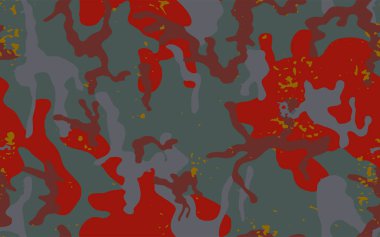 Askeri tekstil için tam kusursuz kamuflaj dokusu deri modeli vektörü. Ceket Pantolonu, Gömlek ve Şort için kullanılabilir. Kumaş baskısı ve duvar kağıdı avlamak için kirli ordu kamuflaj tasarımı. 