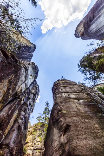 Spectacular Rocks in Rock City Ardspach, Czech Republic — Stock Photo, Image