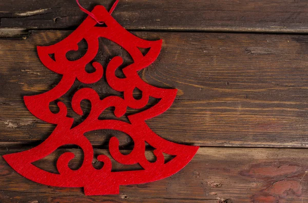 Ahşap masada noel süsü