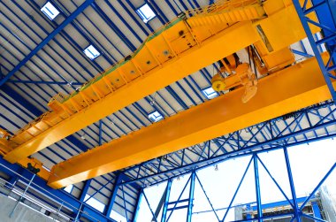 Factory overhead crane clipart