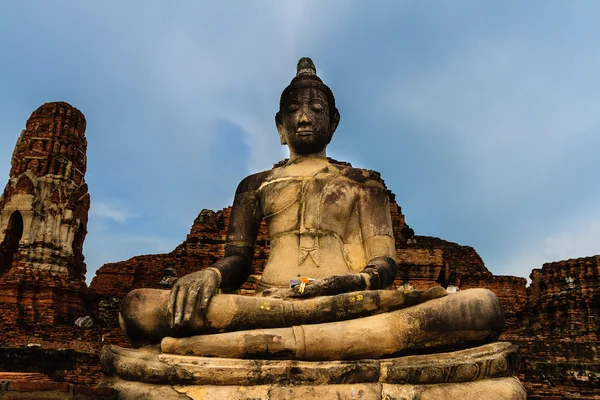 Thai Buddha statue in Wat Mahathad , Ayutthaya Thailand — Stock Photo, Image