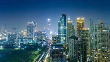 Bangkok şehir gece görüş, Tayland